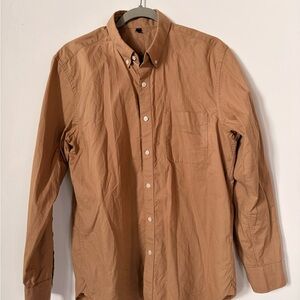 Muji Tan Casual Button-Down Shirt